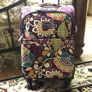 Vera Bradley Plum Crazy Rolling Luggage 